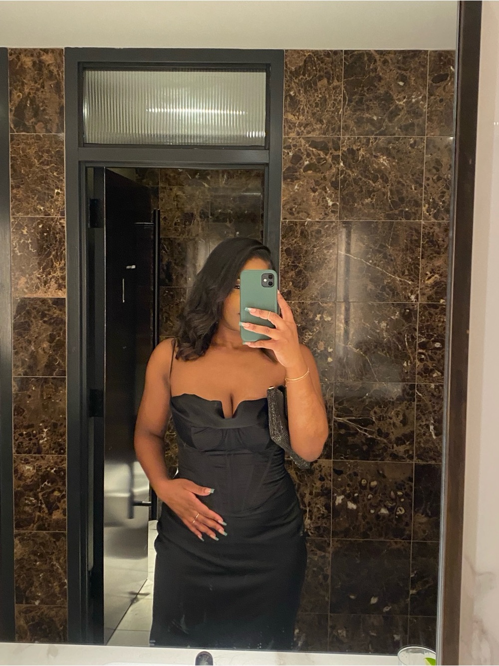 House of CB Elegant Black Strapless Evening Dress - Picture 4 of 5